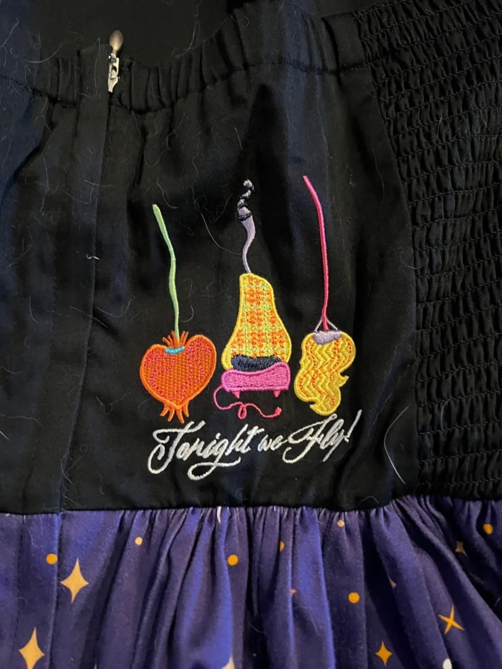 Hocus Pocus Halter Fit & Flare 50’s MCM Silhouette Dress - Picture 3 of 5